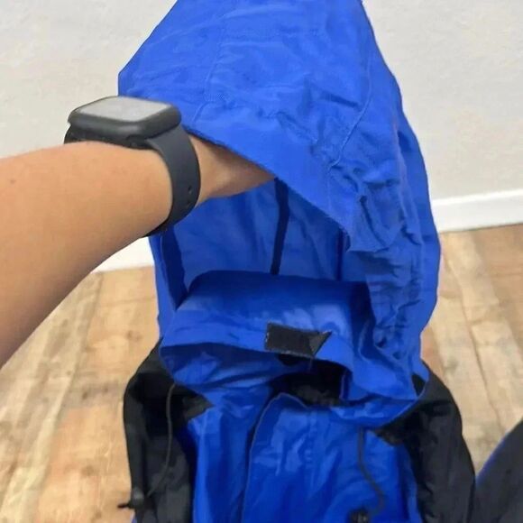 Vintage Marlboro Windbreaker Jacket Blue Full Zip Hooded Men’s - Picture 10 of 12